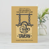 Invitation pour une soirée d'enterrement de vie de (Debout devant)