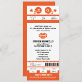 Invitation pour une soirée d'enterrement de vie de (Devant / Derrière)