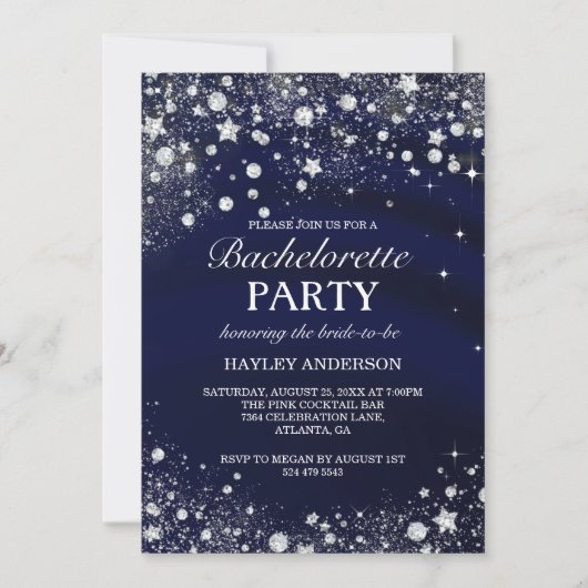 Invitation pour une soirée d'enterrement de vie de (Devant)