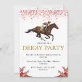 Invitation pour une soirée Derby de courses de che (Devant)