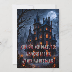 Invitation pour une soirée d'Halloween dans un man