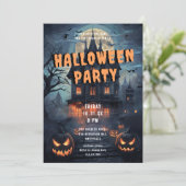 Invitation pour une soirée d'Halloween dans une ma (Debout devant)
