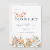 Invitation pour une soirée dîner de pumpkin modern (Devant)