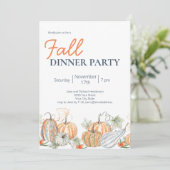 Invitation pour une soirée dîner de pumpkin modern (Debout devant)