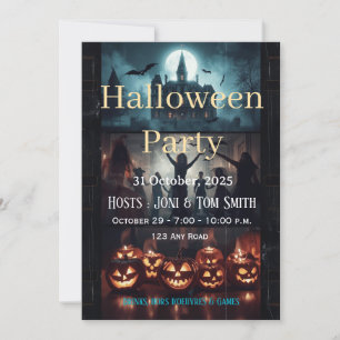 Invitation pour une soirée effrayante au château h
