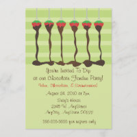 Invitation pour une soirée fondue
