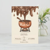 Invitation pour une soirée fondue au chocolat – Do (Debout devant)