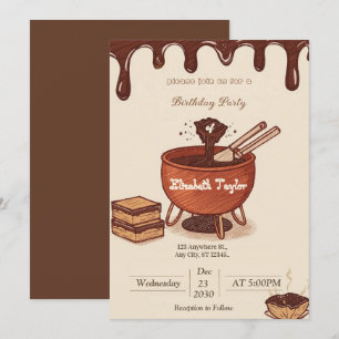 Invitation pour une soirée fondue au chocolat – Do