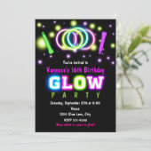 Invitation pour une soirée GLOW Anniversaire néon (Debout devant)