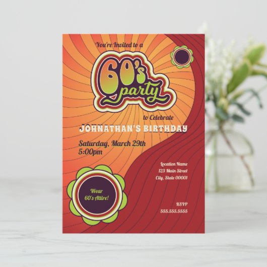 Invitation pour une soirée Groovy 60's (Debout devant)