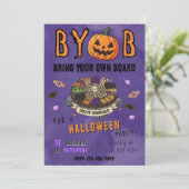 Invitation pour une soirée Halloween avec planche (Debout devant)