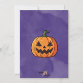 Invitation pour une soirée Halloween avec planche (Dos)