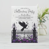 Invitation pour une soirée Halloween avec une clôt (Debout devant)