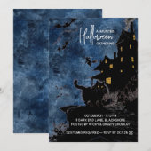 Invitation pour une soirée Halloween dans une mais (Devant / Derrière)