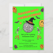 Invitation pour une soirée Halloween Groovy Retro  (Devant)