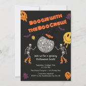 Invitation pour une soirée Halloween Groovy Retro  (Devant)