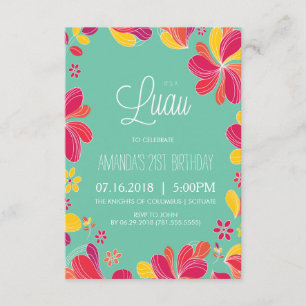 Invitation pour une soirée Hawaïenne - Invitation