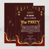 Invitation pour une soirée Iftar islamique marron (Devant / Derrière)