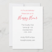 Invitation pour une soirée Margarita avec des frui (Dos)