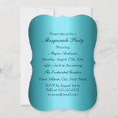 Invitation pour une soirée masquée avec masque à p (Dos)