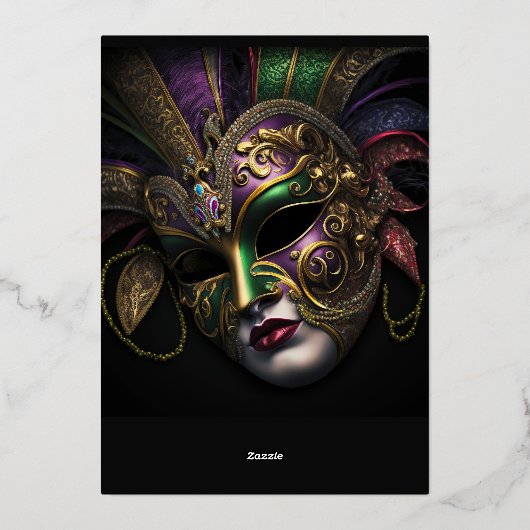 Invitation pour une soirée masquée dramatique (Verso)