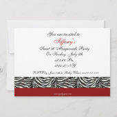 Invitation pour une soirée masquée Sweet 16 (Dos)