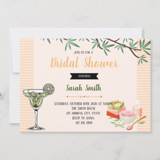 Invitation pour une soirée mini-visage Margarita (Devant)