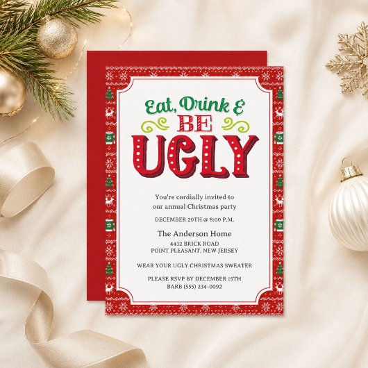 Invitation pour une soirée moderne avec des pulls