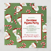 Invitation pour une soirée pyjama d'adultes Sucre (Devant / Derrière)