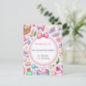 Invitation pour une soirée pyjama d'anniversaire a (Debout devant)