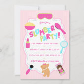Invitation pour une soirée pyjama d'anniversaire d (Devant)