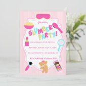 Invitation pour une soirée pyjama d'anniversaire d (Debout devant)