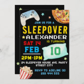 Invitation pour une soirée pyjama entre garçons (Devant / Derrière)