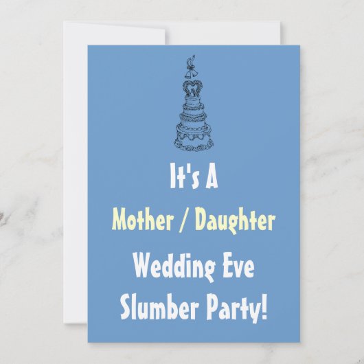 Invitation pour une soirée pyjama entre mère et fi (Devant)