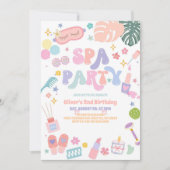 Invitation pour une soirée pyjama et spa glamour d (Devant)