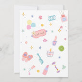Invitation pour une soirée pyjama et spa glamour d (Dos)