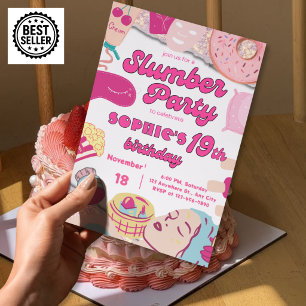Invitation pour une soirée pyjama pour les 19 ans