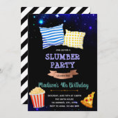 Invitation pour une soirée pyjama sous les étoiles (Devant / Derrière)