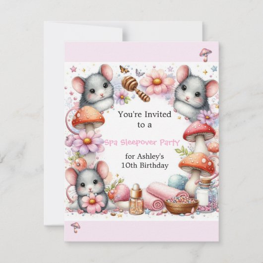 Invitation pour une soirée pyjama Spa Mignon Souri (Devant)