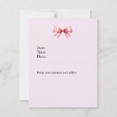 Invitation pour une soirée pyjama Spa Mignon Souri (Dos)