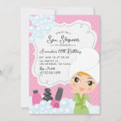 Invitation pour une soirée pyjama Spa pour filles (Devant)