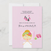 Invitation pour une soirée pyjama Spa pour filles (Dos)