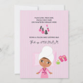 Invitation pour une soirée pyjama Spa pour filles (Dos)