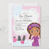 Invitation pour une soirée pyjama Spa pour filles (Devant)