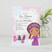 Invitation pour une soirée pyjama Spa pour filles (Debout devant)