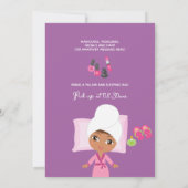 Invitation pour une soirée pyjama Spa pour filles (Dos)