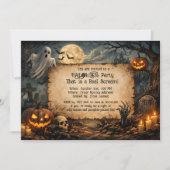 Invitation pour une soirée rétro effrayante (Devant)