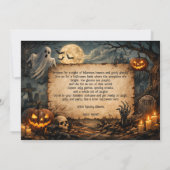 Invitation pour une soirée rétro effrayante (Dos)