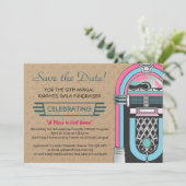 Invitation pour une soirée Sock Hop avec Jukebox (Debout devant)