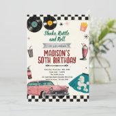 Invitation pour une soirée Sock Hop Rétro 50 (Debout devant)